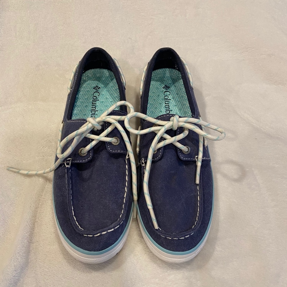 Columbia Canvas Boat Shoes/Loafers; Sz. 8